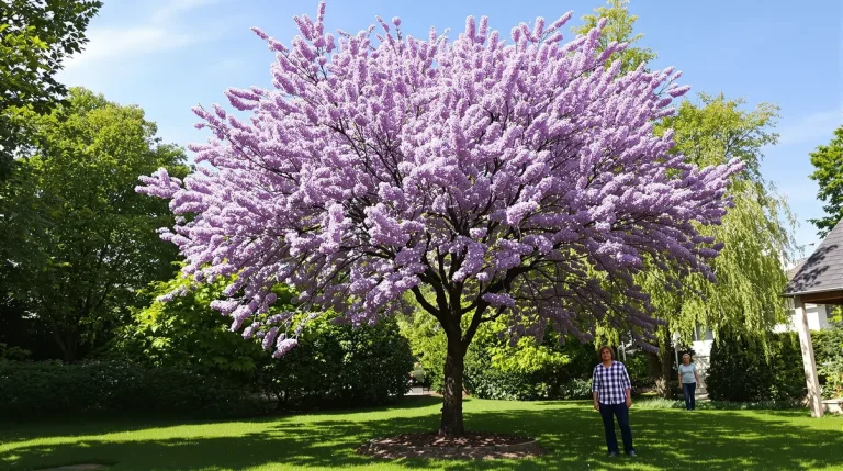 Cet arbre pousse aussi vite que le bambou, mais son vrai atout, c'est sa floraison remarquable